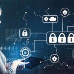 Person installing antivirus software to protect devices from cyber attacks