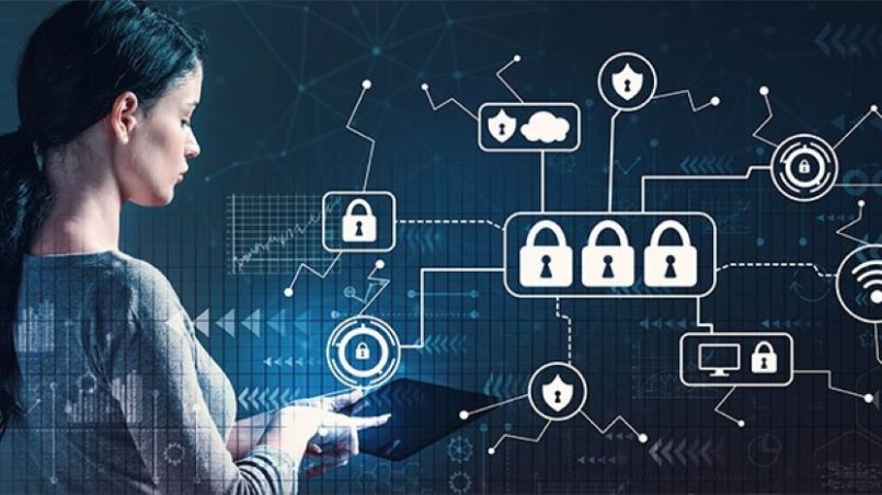 Person installing antivirus software to protect devices from cyber attacks